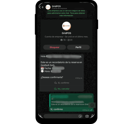 Recordatorio WhatsApp